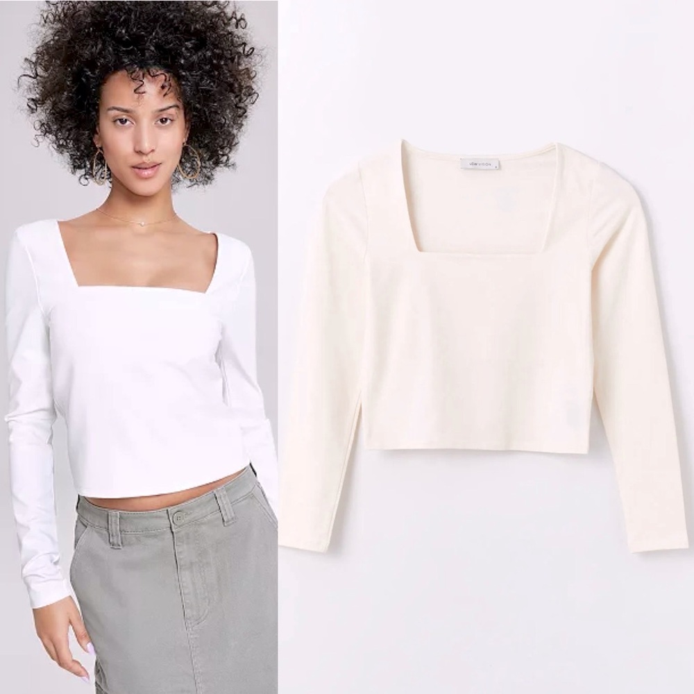 And Now This Women's Square Neck Long-Sleeve Top long sleeve square neckline